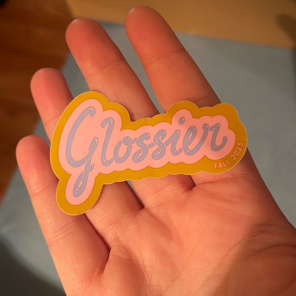 Glossier sticker